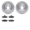 6502-63457 Brake Rotors w/5000 Advanced Brake Pads Kit, 1998-2005 Mercedes-Benz, Position: Front - image 1