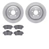 6502-63512 Brake Rotors w/5000 Advanced Brake Pads Kit, 2012-2018 Mercedes-Benz, Position: Rear - image 1