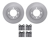 6502-65026 Brake Rotors w/5000 Advanced Brake Pads Kit, 1969-1987 GM, Position: Rear