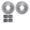 6502-65040 Brake Rotors w/5000 Advanced Brake Pads Kit, 1981-1987 GM, Position: Front