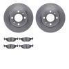 6502-65064 Brake Rotors w/5000 Advanced Brake Pads Kit, 1986-1998 GM, Position: Rear - image 1