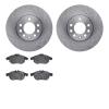 6502-65099 Brake Rotors w/5000 Advanced Brake Pads Kit, 2003-2011 GM, Position: Front - image 1