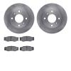 6502-67085 Brake Rotors w/5000 Advanced Brake Pads Kit, 1985-1989 Infiniti/Nissan, Position: Front - image 1