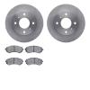 6502-67106 Brake Rotors w/5000 Advanced Brake Pads Kit, 1989-1996 Infiniti/Nissan, Position: Front - image 1