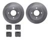 6502-67157 Brake Rotors w/5000 Advanced Brake Pads Kit, 1979-1981 Infiniti/Nissan, Position: Rear - image 1