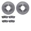 6502-67169 Brake Rotors w/5000 Advanced Brake Pads Kit, 1982-1986 Infiniti/Nissan, Position: Front - image 1
