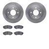 6502-67224 Brake Rotors w/5000 Advanced Brake Pads Kit, 1989-1996 Infiniti/Nissan, Position: Front - image 1