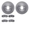 6502-67308 Brake Rotors w/5000 Advanced Brake Pads Kit, 1996-2000 Infiniti/Nissan, Position: Front - image 1