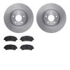 6502-67400 Brake Rotors w/5000 Advanced Brake Pads Kit, 2007-2017 Infiniti/Nissan, Position: Front - image 1