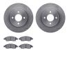 6502-67417 Brake Rotors w/5000 Advanced Brake Pads Kit, 2012-2019 Infiniti/Nissan, Position: Front - image 1