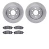 6502-67471 Brake Rotors w/5000 Advanced Brake Pads Kit, Fits Select Multiple Makes/Models, Position: Front - image 1