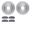 6502-67489 Brake Rotors w/5000 Advanced Brake Pads Kit, Fits Select Infiniti/Nissan, Position: Front - image 1