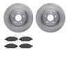 6502-67522 Brake Rotors w/5000 Advanced Brake Pads Kit, Fits Select Infiniti/Nissan, Position: Front - image 1