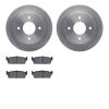 6502-68022 Brake Rotors w/5000 Advanced Brake Pads Kit, 1990-1992 Infiniti/Nissan, Position: Rear - image 1