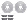 6502-68083 Brake Rotors w/5000 Advanced Brake Pads Kit, Fits Select Infiniti/Nissan, Position: Rear - image 1