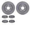6502-68089 Brake Rotors w/5000 Advanced Brake Pads Kit, Fits Select Infiniti/Nissan, Position: Rear - image 1
