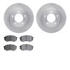 6502-72068 Brake Rotors w/5000 Advanced Brake Pads Kit, 1983-1989 Multiple Makes/Models, Position: Front - image 1