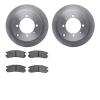 6502-72128 Brake Rotors w/5000 Advanced Brake Pads Kit, 1992-1995 Multiple Makes/Models, Position: Rear - image 1