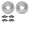 6502-72143 Brake Rotors w/5000 Advanced Brake Pads Kit, 1998-2006 Kia/Hyundai/Genesis, Position: Front - image 1