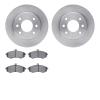 6502-72145 Brake Rotors w/5000 Advanced Brake Pads Kit, 2002-2005 Kia/Hyundai/Genesis, Position: Front - image 1