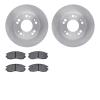 6502-72158 Brake Rotors w/5000 Advanced Brake Pads Kit, 1990-2005 Multiple Makes/Models, Position: Front - image 1