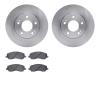 6502-72201 Brake Rotors w/5000 Advanced Brake Pads Kit, 2000-2012 Multiple Makes/Models, Position: Front - image 1