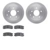 6502-72227 Brake Rotors w/5000 Advanced Brake Pads Kit, 2004-2012 Mitsubishi, Position: Rear - image 1
