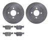 6502-73081 Brake Rotors w/5000 Advanced Brake Pads Kit, 1989-1991 Audi/Volkswagen, Position: Front - image 1