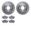 6502-73099 Brake Rotors w/5000 Advanced Brake Pads Kit, 1980-1983 Audi/Volkswagen, Position: Front - image 1