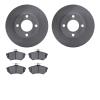 6502-73112 Brake Rotors w/5000 Advanced Brake Pads Kit, 1984-1987 Audi/Volkswagen, Position: Front - image 1