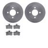 6502-73118 Brake Rotors w/5000 Advanced Brake Pads Kit, 1982-1998 Audi/Volkswagen, Position: Rear - image 1