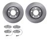 6502-73123 Brake Rotors w/5000 Advanced Brake Pads Kit, 1986-1991 Audi/Volkswagen, Position: Front - image 1