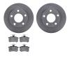 6502-73130 Brake Rotors w/5000 Advanced Brake Pads Kit, 1986-2000 Audi/Volkswagen, Position: Rear - image 1