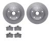 6502-73154 Brake Rotors w/5000 Advanced Brake Pads Kit, 1996-1997 Audi/Volkswagen, Position: Rear - image 1
