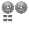 6502-73156 Brake Rotors w/5000 Advanced Brake Pads Kit, 1997-2001 Audi/Volkswagen, Position: Rear - image 1