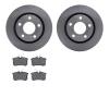 6502-73173 Brake Rotors w/5000 Advanced Brake Pads Kit, 2000-2003 Audi/Volkswagen, Position: Rear - image 1