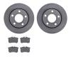 6502-73194 Brake Rotors w/5000 Advanced Brake Pads Kit, 2000-2002 Audi/Volkswagen, Position: Rear - image 1