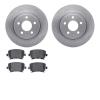 6502-73244 Brake Rotors w/5000 Advanced Brake Pads Kit, 2005-2009 Audi/Volkswagen, Position: Rear - image 1
