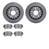 6502-73258 Brake Rotors w/5000 Advanced Brake Pads Kit, 2004-2010 Audi/Volkswagen, Position: Rear - image 1