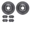 6502-73271 Brake Rotors w/5000 Advanced Brake Pads Kit, 2005-2011 Audi/Volkswagen, Position: Rear - image 1