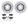 6502-73282 Brake Rotors w/5000 Advanced Brake Pads Kit, 1997-2000 Audi/Volkswagen, Position: Front - image 1
