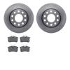 6502-73289 Brake Rotors w/5000 Advanced Brake Pads Kit, 2002-2006 Audi/Volkswagen, Position: Rear - image 1