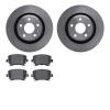 6502-73320 Brake Rotors w/5000 Advanced Brake Pads Kit, 2008-2015 Audi/Volkswagen, Position: Rear - image 1