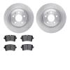 6502-73345 Brake Rotors w/5000 Advanced Brake Pads Kit, 2012-2013 Audi/Volkswagen, Position: Rear - image 1