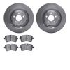 6502-73361 Brake Rotors w/5000 Advanced Brake Pads Kit, 2011-2018 Audi/Volkswagen, Position: Rear - image 1