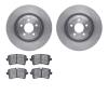 6502-73390 Brake Rotors w/5000 Advanced Brake Pads Kit, 2012-2021 Multiple Makes/Models, Position: Rear - image 1