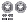 6502-73393 Brake Rotors w/5000 Advanced Brake Pads Kit, 2018-2020 Audi/Volkswagen, Position: Rear - image 1