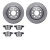 6502-73440 Brake Rotors w/5000 Advanced Brake Pads Kit, Fits Select Audi/Volkswagen, Position: Rear - image 1
