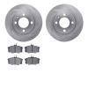 6502-74119 Brake Rotors w/5000 Advanced Brake Pads Kit, 1984-1987 Audi/Volkswagen, Position: Front - image 1