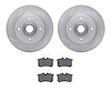 6502-74134 Brake Rotors w/5000 Advanced Brake Pads Kit, 1990-2002 Audi/Volkswagen, Position: Rear - image 1